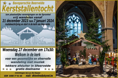 Kerststallentocht Beervelde 2023 © Annick Gentier Kerststallentocht Beervelde 2023 © Annick Gentier